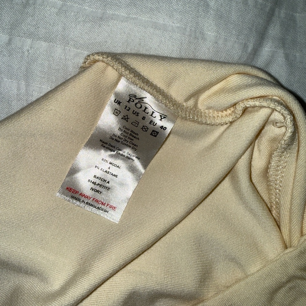 Oh Polly Cream Wide Leg Pants - Picture 5 of 5